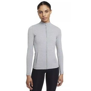 Nike Yoga Luxe Women's Full Zip Long Sleeve Gray Jacket DD5533-073 Size M $130